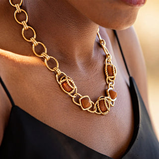 Blandine 18"+2" Chain Necklace Teak