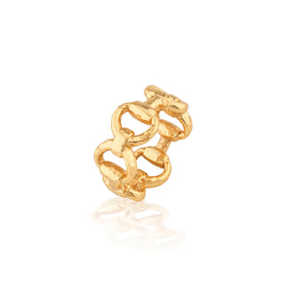 Equestrian Snaffle Bit Ring Gold