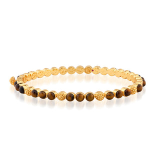 Berry Gem Petite Hinged Bangle Tigers Eye
