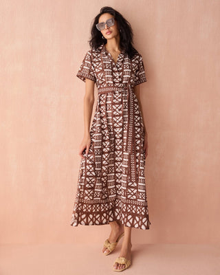 Amira Shirt Dress Nari Cacao