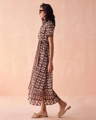 Amira Shirt Dress Nari Cacao