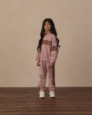 Paneled Sweatpant Rosewood