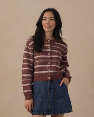 Women’s Cheyenne Cardigan Mulberry Stripe