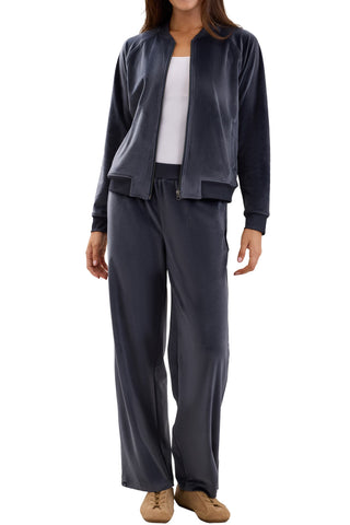 Velvet Bomber Jacket Indigo