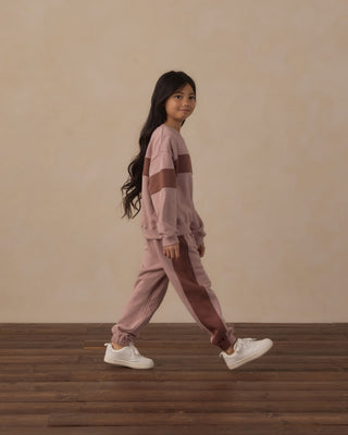 Paneled Sweatpant Rosewood