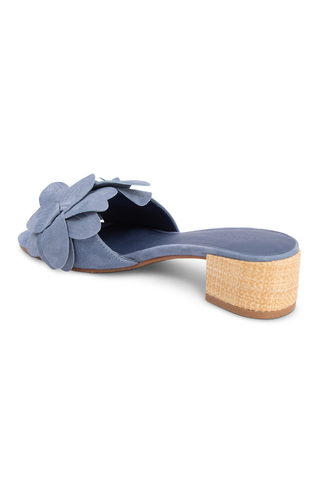 Baja Blue Suede Heel Sandal