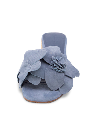 Baja Blue Suede Heel Sandal