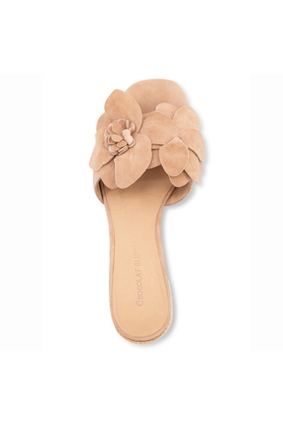 Baja Latte Suede Heel Sandal