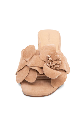 Baja Latte Suede Heel Sandal