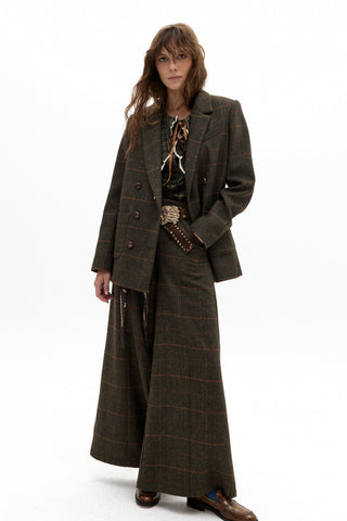 Vincent Wool Twill Pants Hugo Checks
