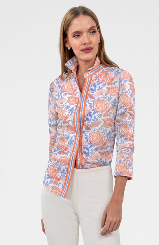 Boyfriend Smell The Roses Shirt Periwinkle Coral