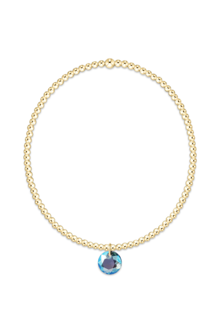 Classic Gold 2mm Bracelet Reflection Small Charm 03
