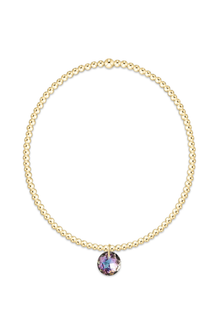 Classic Gold 2mm Bracelet Reflection Small Charm 06