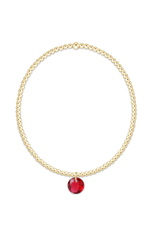 Classic Gold 2mm Bracelet Reflection Small Charm 07