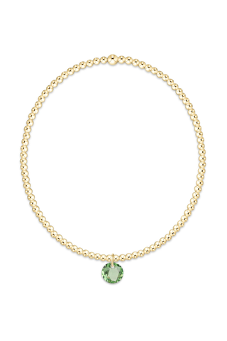 Classic Gold 2mm Bracelet Reflection Small Charm 08