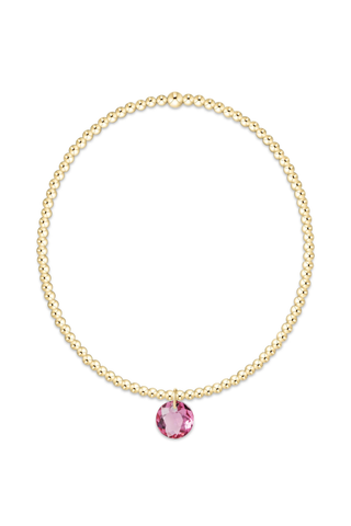 Classic Gold 2mm Bracelet Reflection Small Charm 10