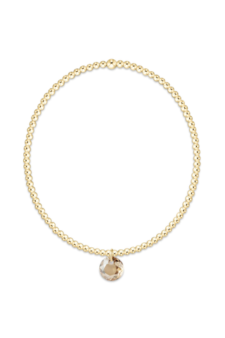 Classic Gold 2mm Bracelet Reflection Small Charm 11