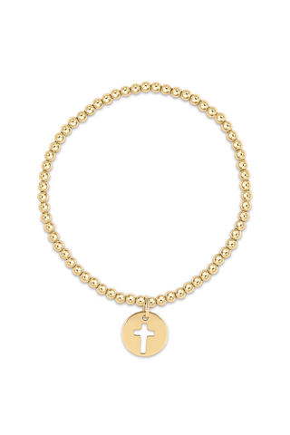 Classic Gold 3mm Bracelet Blessed Gold Disc