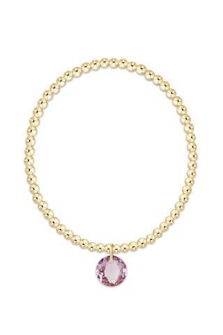 Classic Gold 3mm Bracelet Reflection Charm 02