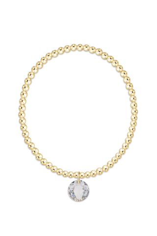 Classic Gold 3mm Bracelet Reflection Charm 04