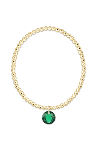 Classic Gold 3mm Bracelet Reflection Charm 05
