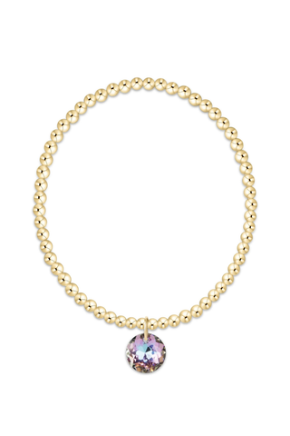 Classic Gold 3mm Bracelet Reflection Charm 06