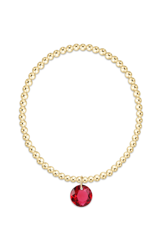 Classic Gold 3mm Bracelet Reflection Charm 07