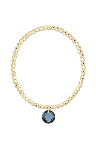 Classic Gold 3mm Bracelet Reflection Charm 09
