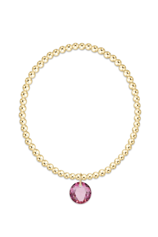 Classic Gold 3mm Bracelet Reflection Charm 10