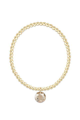 Classic Gold 3mm Bracelet Reflection Charm 11