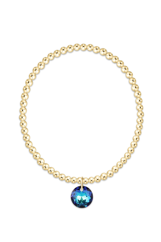 Classic Gold 3mm Bracelet Reflection Charm 12