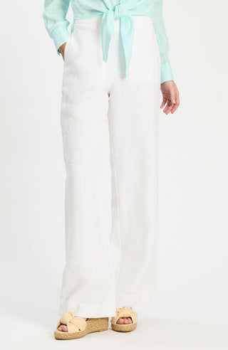 Gianna Linen Pant White
