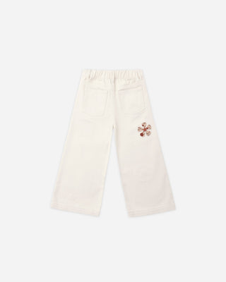 Straight Leg Pant Daisy Patches