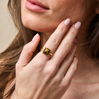 Mystic Eye Gem Ring Tigers Eye