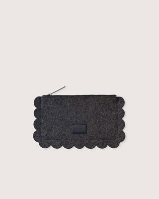 Deco Edge Merino Wool Pouch Charcoal Black