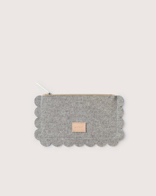 Deco Edge Merino Wool Pouch Granite Vachetta