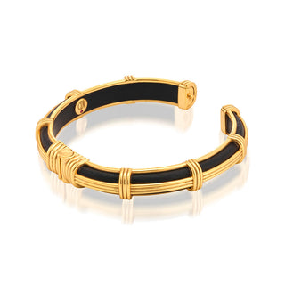 Gaia Petite Hinged Bangle Ebony