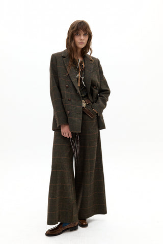 Vincent Wool Twill Pants Hugo Checks