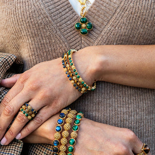 Berry Gem Petite Hinged Bangle Tigers Eye