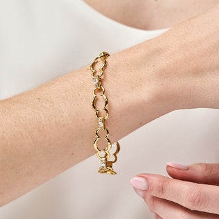 Maharani Grande Chain Bracelet 7.5”+2” Clear Cubic Zirconia