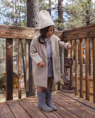 Longline Coat Stone