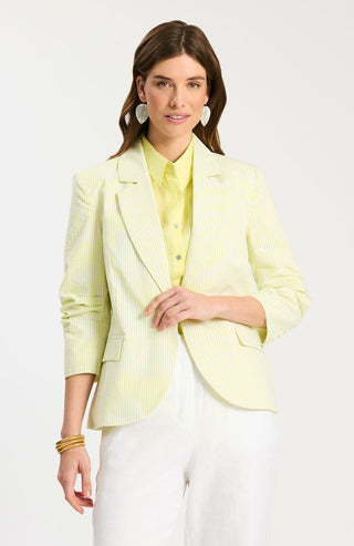 Taylor Seersucker Blazer Lime Green Blazer
