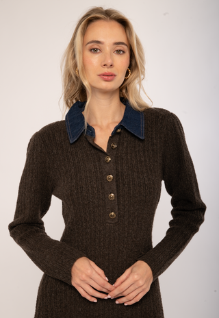 Faye Knit Mini Dress Cedar