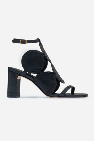 New Moon 75 Heeled Sandal Black Vachetta
