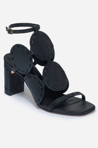New Moon 75 Heeled Sandal Black Vachetta