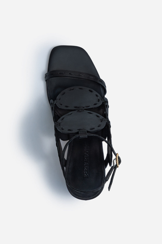 New Moon 75 Heeled Sandal Black Vachetta