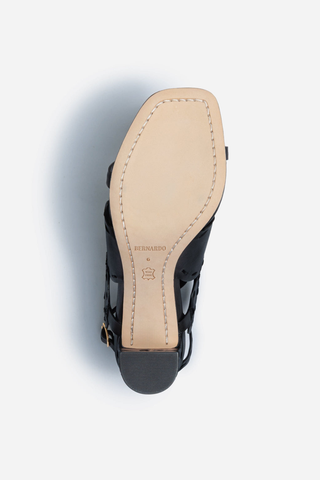 New Moon 75 Heeled Sandal Black Vachetta