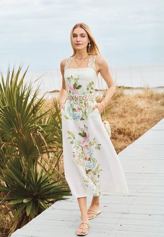 Lorraine Midi Dress Seawall Birds Sugar