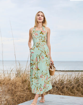 Lucille Midi Dress Seawall Botanical