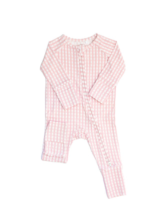 Sleep Romper Pink Gingham